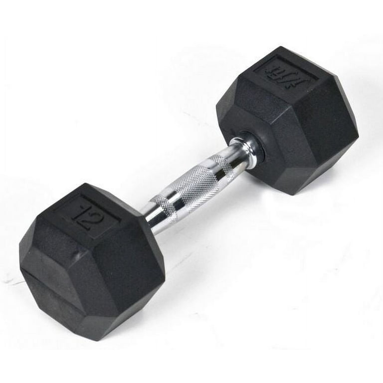 12 Sided Costco Weight Set With Rack JFIT, 12lb Rubber Hex - Main Image