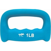 JFIT Neoprene D Grip Dumbbells - Single Weights 1LB - Premium Non-Slip, Hand Weights, Ergonomic Design