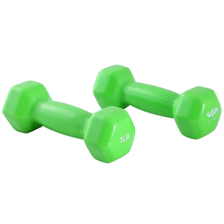 JFIT Vinyl Dumbbell (Set of 2), 3 LBS