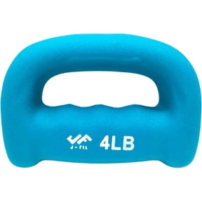 JFIT Neoprene D Grip Dumbbells - Single Weights 4LB - Premium Non-Slip, Hand Weights, Ergonomic Design