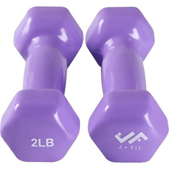JFIT Vinyl Dumbbell (Set of 2), 4 LBS