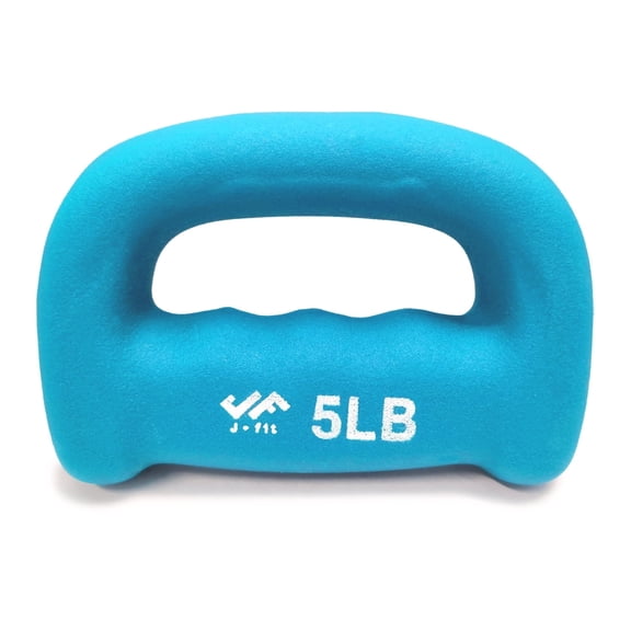 JFIT Neoprene D Grip Dumbbells - Single Weights 1LB-5LB - Premium Non-Slip, Hand Weights, Ergonomic Design