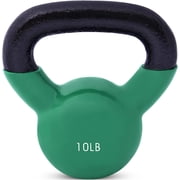 JFIT Kettlebell Weights Vinyl Coated Iron, 10 LB, Green