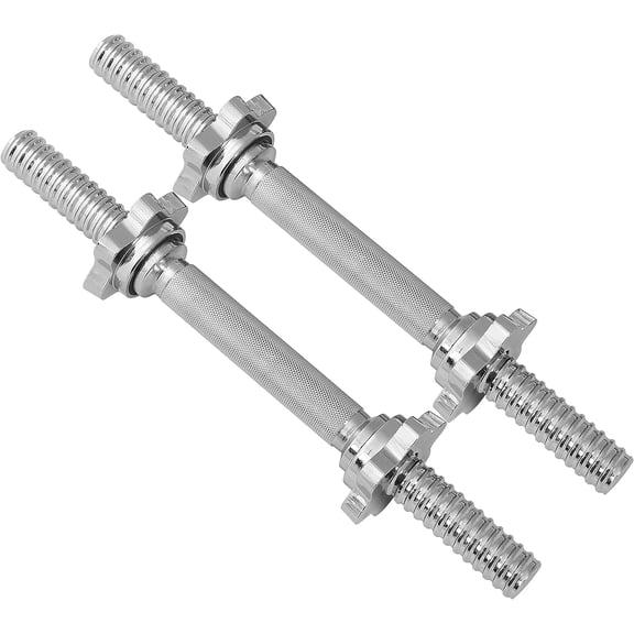JFIT Threaded Dumbbell Handles, Set of 2, with Star Collars, Fits 1 Standard Plates