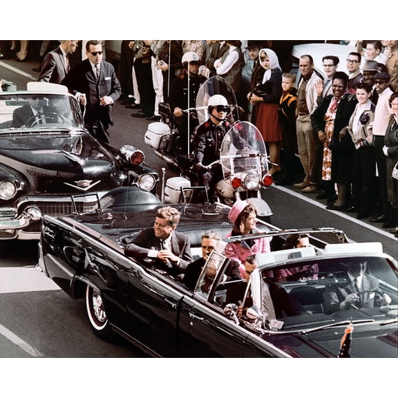 JFK Dallas Motorcade Before Assassination - Style A - 20x30 Inch Laminated Poster - Stunning Detail and Bold Colors