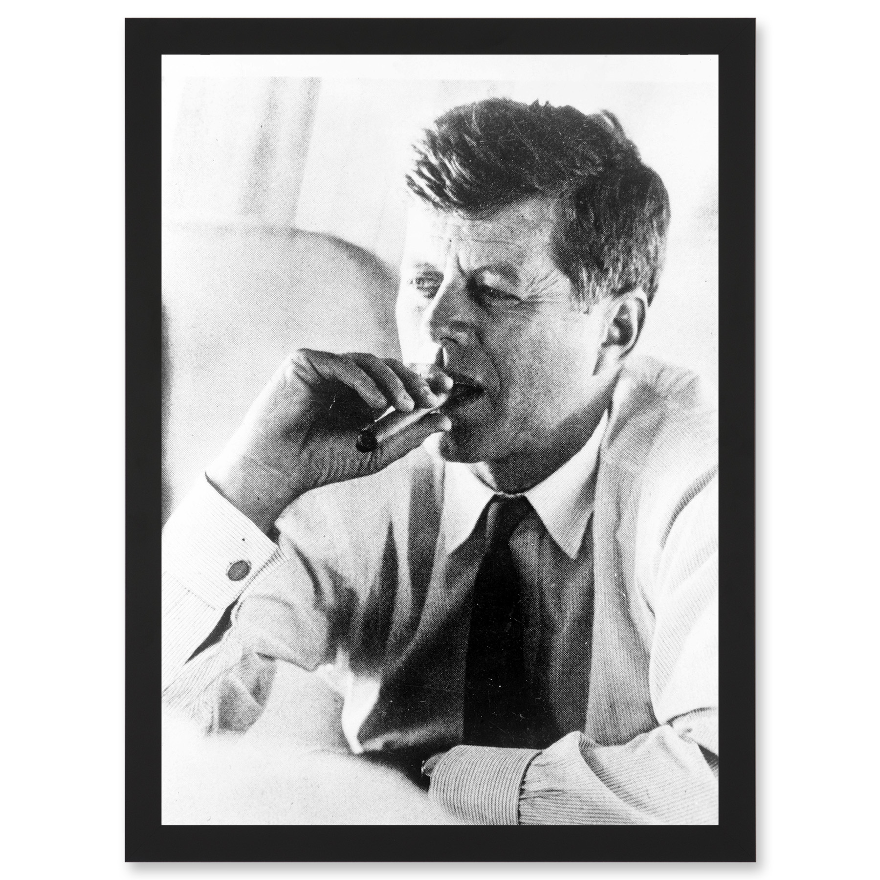 did jfk smoke cigarettes drinking a white monster and smoking a cigarette sitting in his office (1962) What Cigars Did John F.