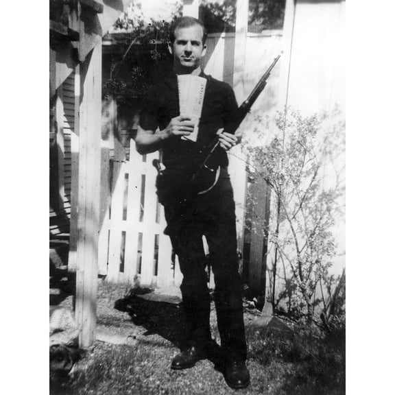JFK Kennedy Assassin Harvey Oswald Backyard Photo Extra Large XL Wall Art Poster Print