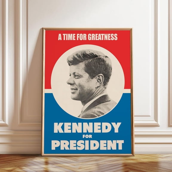 JFK Presidential Campaign Poster: Vintage Election Memorabilia Decor Size 24x36 Unframed Poster