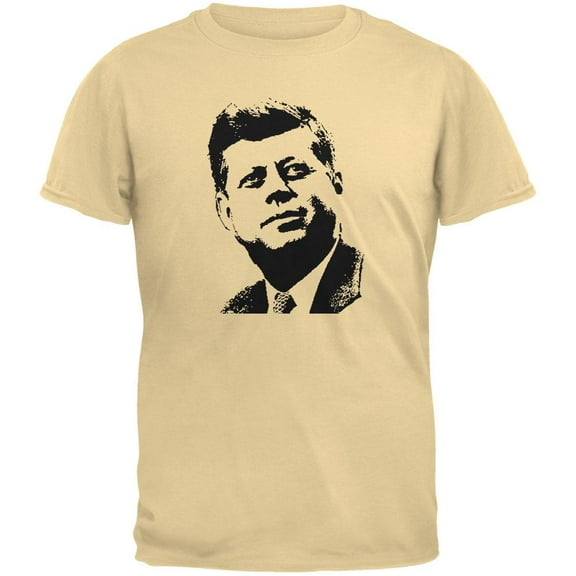 JFK Silhouette Mens Organic T Shirt Yellow Haze SM