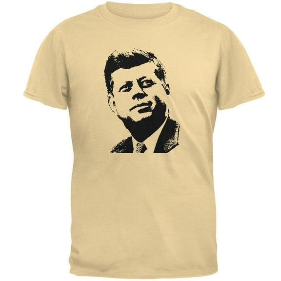 JFK Silhouette Mens T Shirt Yellow Haze LG