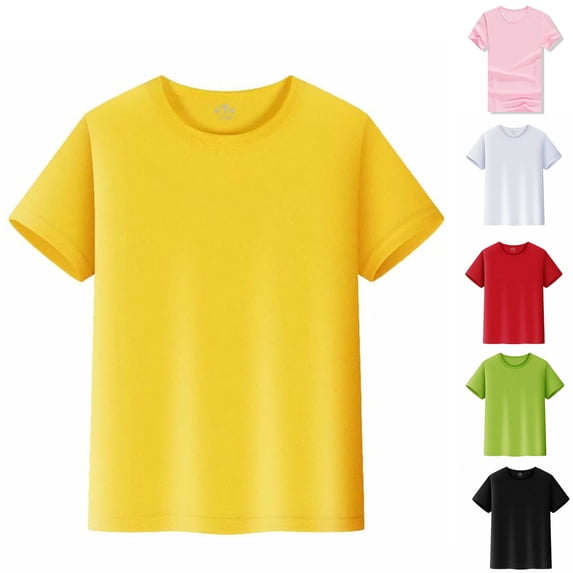 JFOPQVSM 2-Pack Kids/Girls/Boys/Teen Active Quickly Dry Breathable T-Shirts Short Sleeve Shirts Athletic Performance T-Shirt