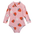 thumbnail image 1 of JFOPQVSM Childrens Swimsuit Quick Drying Sun Protective Swimsuit Long Sleeved Triangle Swimsuit for Baby Girls, 1 of 7