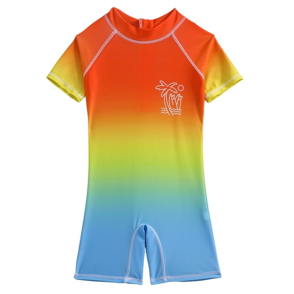 JFOPQVSM Childrens Swimsuit Summer Sun Fluorescent Color Swimming and Surfing Swimwear for Toddlers and Toddlers Quick Drying