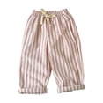 thumbnail image 1 of JFOPQVSM Classic Casual Pants for Boys Thin Cotton Stripe Elastics Waist Spring Summer Trousers Toddler Long Pants (0-8Y), 1 of 9