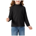 thumbnail image 1 of JFOPQVSM Girls Long Sleeve Shirts Girls T Shirts Size 2-10Y,Ribbed Tees,Crewneck,Cotton,Cute Undershirts,Base Layering,Pull On,Comfy, 1 of 6