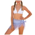 thumbnail image 1 of JFOPQVSM Girls Two Piece Swimsuit Fashionable Bikini Swimsuit Three Piece Fashionable Printed Swimming Swimsuit Set, 1 of 5