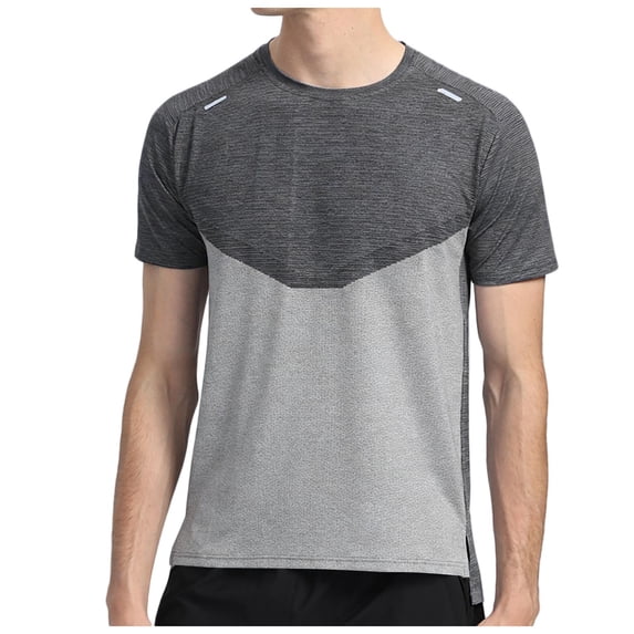 JFOPQVSM Men's Quick Drying Crew Neck Short Sleeved T Shirt Casual Sports Breathable Top