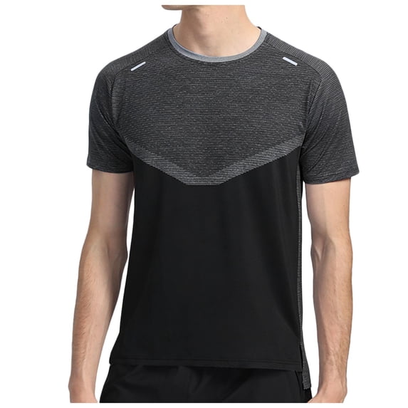 JFOPQVSM Men's Quick Drying Crew Neck Short Sleeved T Shirt Casual Sports Breathable Top