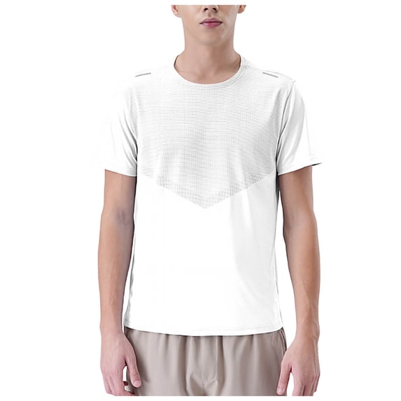 JFOPQVSM Men's Short Sleeved T Shirt Ice Silk Cool Quick Drying T Shirt Sports Short Sleeved Fitness Running Quick Drying T Shirt