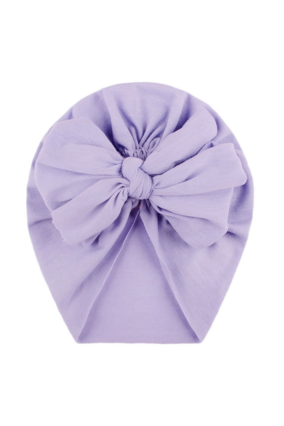 New Born Hat with Bow Cotton Infant Baby Cap Soft Cute Nursery Hat for Baby Girl Boy 0-3Y