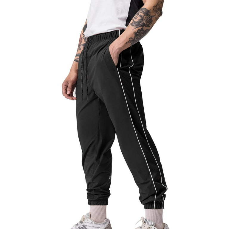 JFOPQVSM Track Pants for Men Athletic Training Pants Joggers Quick Drying Gym Sweatpants Lightweight Workout Sports Pants Fitness Trousers Black S Walmart