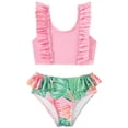 thumbnail image 1 of JFOPQVSM Two Piece Lace Trimmed Patterned Swimsuit for Girls Perfect for Hot Springs Vacations and Water Sports, 1 of 6