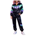 thumbnail image 1 of JFOPQVSM Unisex Disco Tracksuit Jacket and Pants Jogging Outfit Retro Two Piece Set, 1 of 9