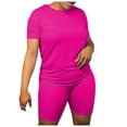 thumbnail image 1 of JFOPQVSM Womens Travel Outfits Summer Set Two Pieces Wash Cotton Shirt Top Lined Split Athletic Set, 1 of 7
