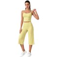 thumbnail image 1 of JFOPQVSM Workout Sets for Women Two Piece Sports Bra Matching Wide Leg Capri Pants Gym Work Yoga Outfits, 1 of 9