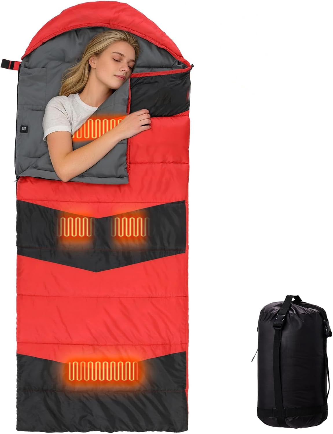 JFTER Camping Sleeping Bag, Cold Weather & Warm for Adults Big and Tall, Lightweight, Waterproof, Backpacking, Camping Gear Equipment for Traveling,Hiking,Hotel,Outdoor & Indoor