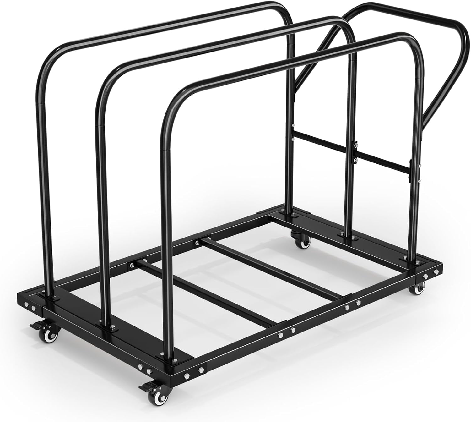 JFTER Heavy Duty Folding Table Cart, Table Dolly with PU Swivel Wheels, 800 lbs Capacity, Holds Up to 10 Tables for Party Events, Hotels, Factories & Warehouses