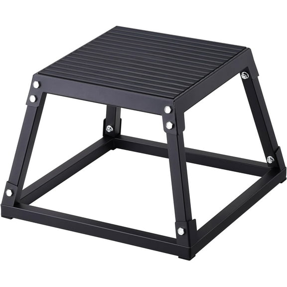 JFTER Plyometric Jump Box, 18 Inch Plyo Box, Steel Plyometric Platform and Jumping Agility Box, Anti-Slip Fitness Exercise Step Up Box for Home Gym Training, Conditioning Strength Training