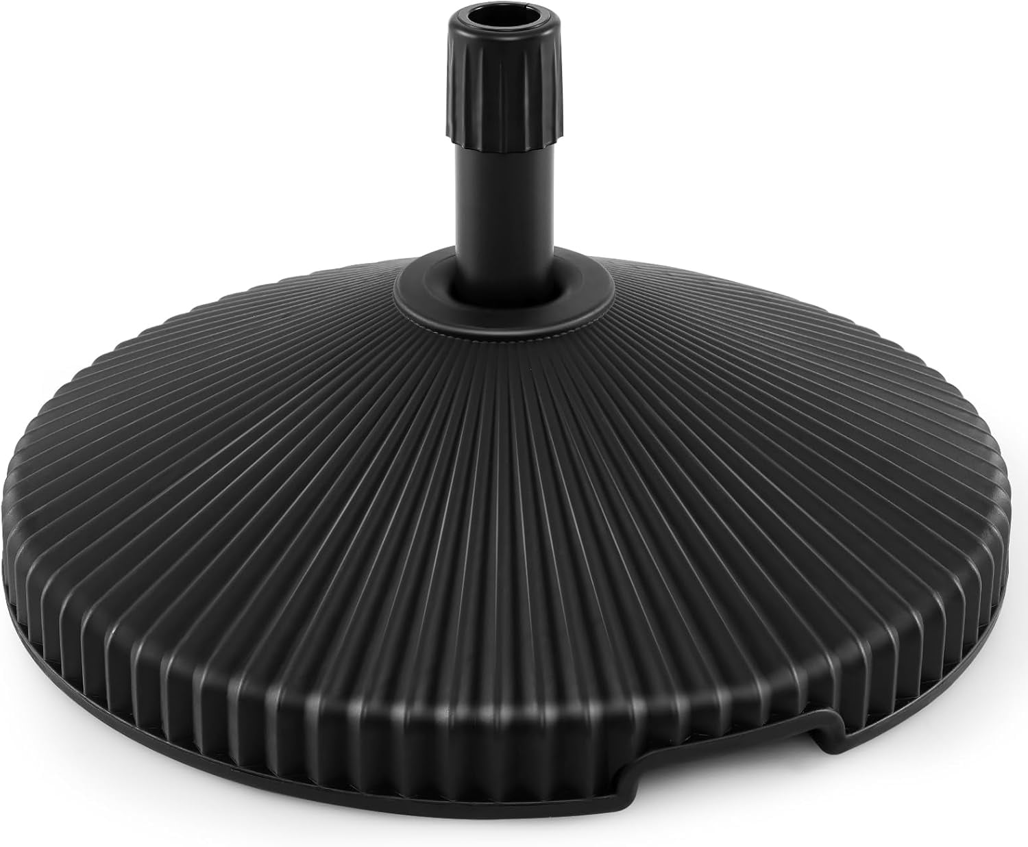 JFTER Round Umbrella Base, 55 lbs Water & Sand Filled Shell Shaped Patio Umbrella Weoghts, 3 Coupler Sizes for 6FT/ 7.5FT/10FT Market Umbrella Stand