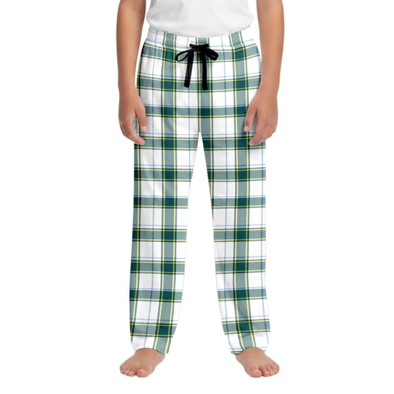 JFTTX Big Girls Plaid Pants Wide Leg Pants for Girls Elastic Waist Drawstring Fall Baggy Trousers with Pockets