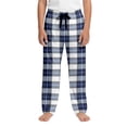 thumbnail image 1 of JFTTX Big Girls Plaid Pants Wide Leg Pants for Girls Elastic Waist Drawstring Fall Baggy Trousers with Pockets, 1 of 4