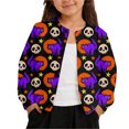 thumbnail image 1 of JFTTX Girls Halloween Cardigan Long Sleeve Button Down Sweaters for Girls Hallowmas Funny Graphic Fall Winter Jackets, 1 of 4