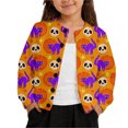 thumbnail image 1 of JFTTX Girls Halloween Cardigan Long Sleeve Button Down Sweaters for Girls Hallowmas Funny Graphic Fall Winter Jackets, 1 of 4