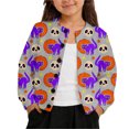 thumbnail image 1 of JFTTX Girls Halloween Cardigan Long Sleeve Button Down Sweaters for Girls Hallowmas Funny Graphic Fall Winter Jackets, 1 of 4