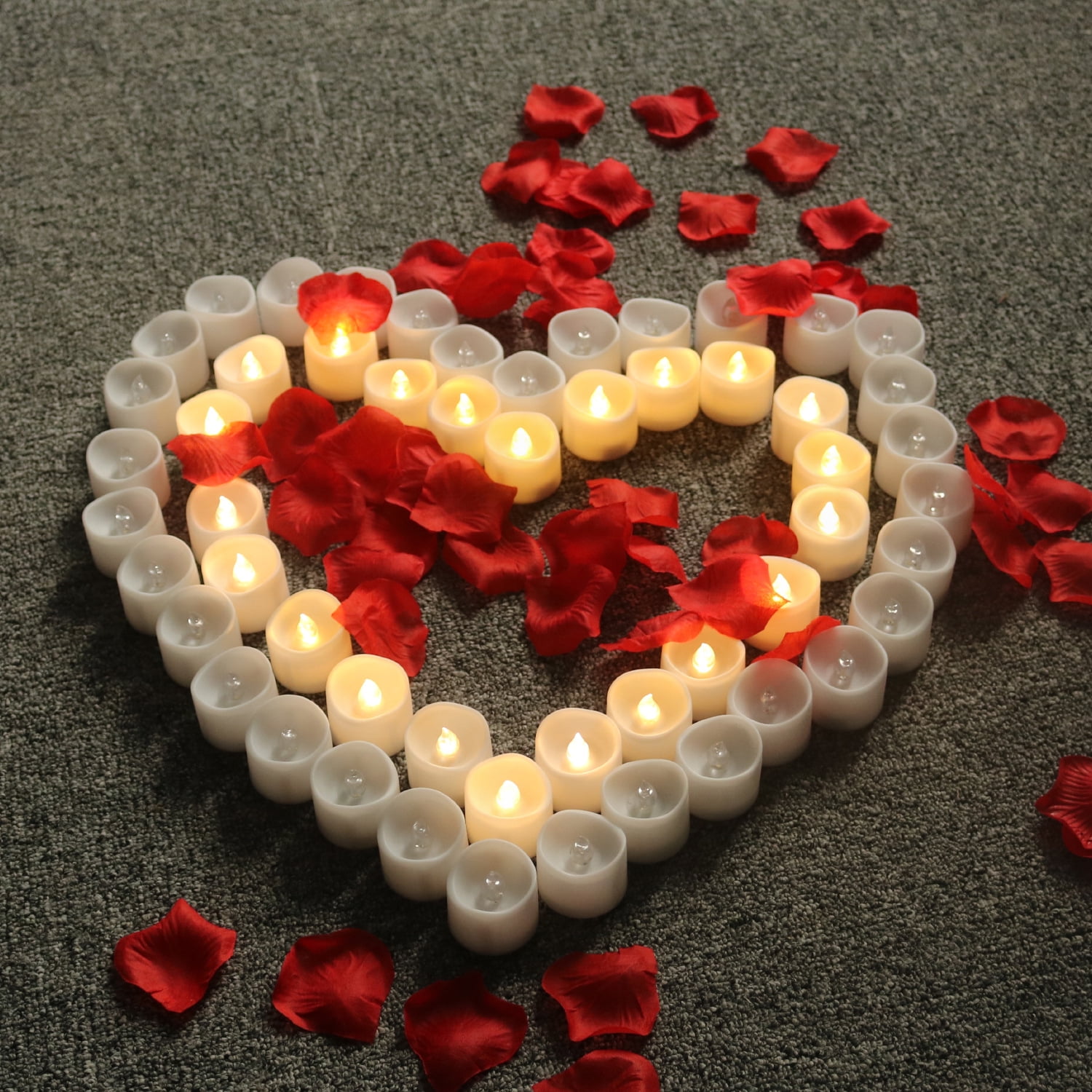 JFY 12Pack Timer Flameless LED Votive Candles, Long Lasting Battery