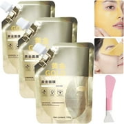 JFY Huasurv Gold Mask, Peel Off Face Mask, Anti_aging Gold Facial Mask Collagen Firming Tightening Moisturizing Mask, Blackheads Removes and Cleans Pores on The Face 100g/Bag