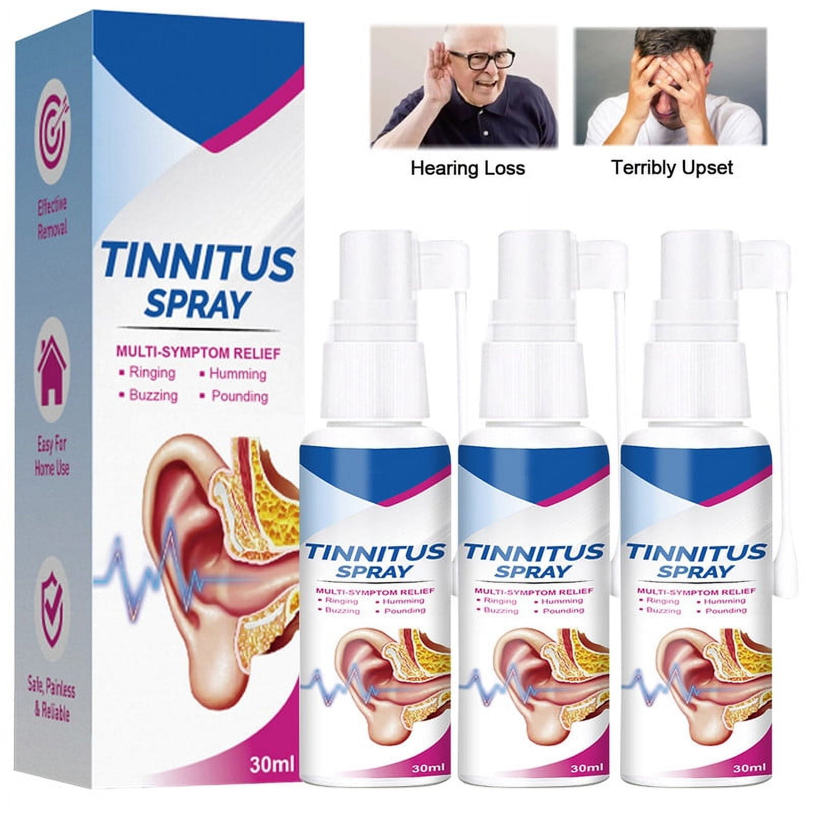 JFY Tinnitus Spray Ear Ringing Relief Relieving Ear Drops Hearing 30ml