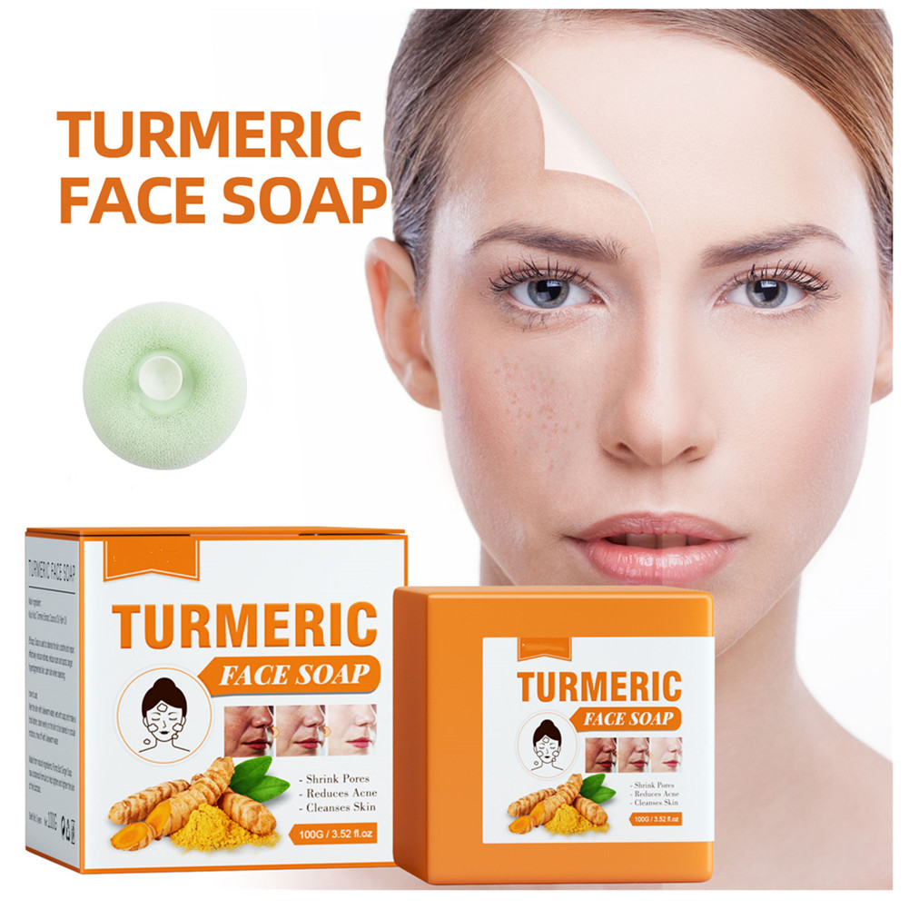 JFY Turmeric Soap Bar for Face & Body Natural Turmeric Skin Soap Wash