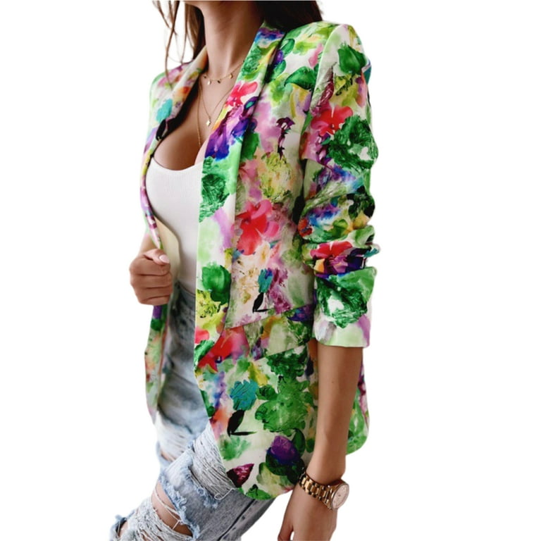 Printed blazer for ladies best sale