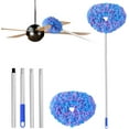 thumbnail image 1 of JFengqi Microfiber Ceiling Fan Duster with Extension Pole 13” to 49.7“ for Cleaning Fan, Furniture, Blue Pink, 1 of 6
