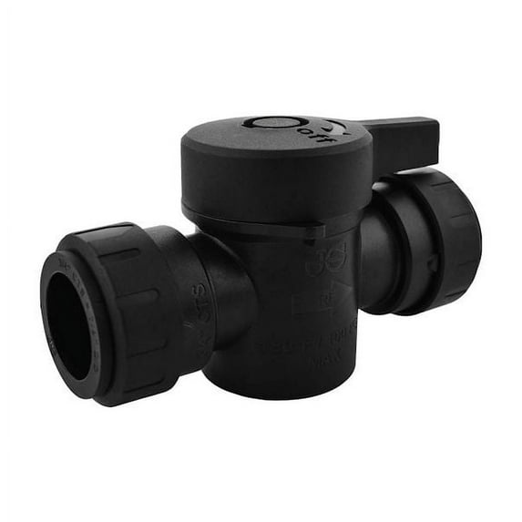 JG ProLock PSEISV28EP ProLock 3/4" CTS Push-to-Connect Shut Off Valve, Black