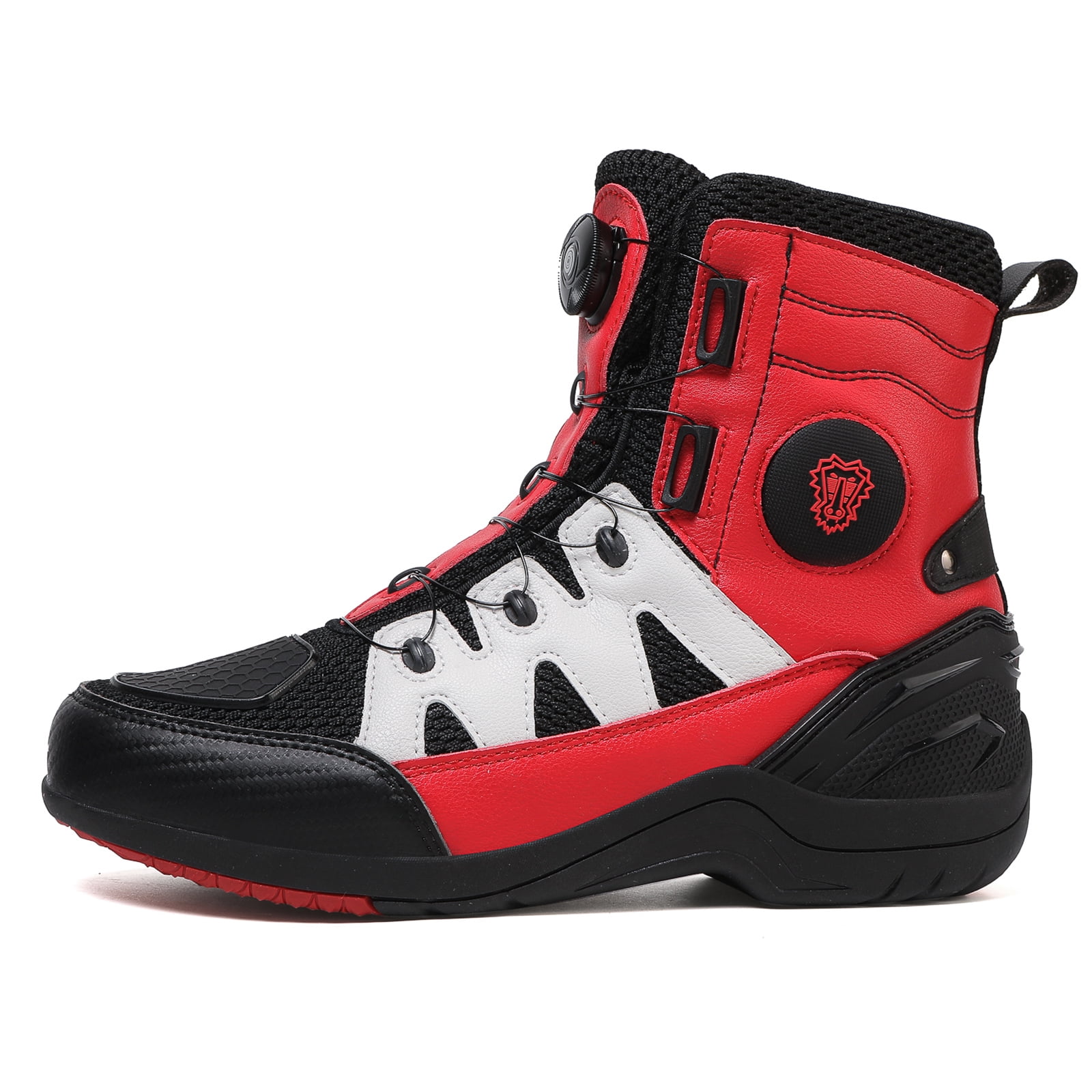 JG WOLVES Motorcycle Boots Sz 41 Black White Waterproof Riding Off-Road Unisex JG-wolf Men Motorcycle Boots Leather Motocross Boots Durable  main image 2