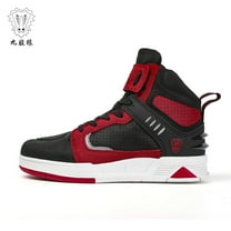 JG WOLVES - Summer Motorcycle Riding Boots - Breathable & Protective Gear for Men & Women - Road Racing & Commuting Shoes,Black red,37