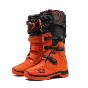 JG-WOLVES X6 Motocross Boots, Professional Motorcycle Off-Road Riding Boots, Anti-Fall Impact Resistant Dirt Bike Boots with Adjustable Buckles, Full Protection Motocross Gear for Men and Women, ATV