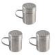 JGAIUMG 3Pcs Spice Shaker with Handle, Stainless Steel Salt and Pepper Dredge Shaker with Moisture Proof Lid, Metal Seasoning Dispenser for Outdoor BBQ Cooking