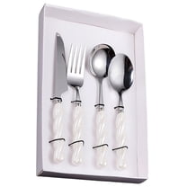 Colorable Silverware COMOPIO 24-Piece Rainbow Stainless Steel Flatware Set – Colorful Knives ...